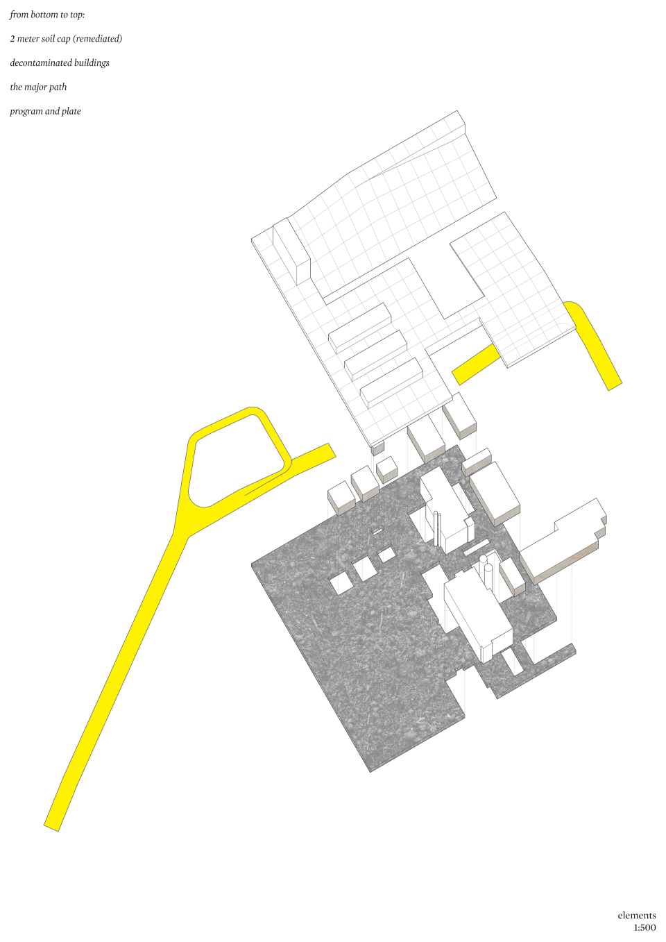 Exploded axonometric drawing.